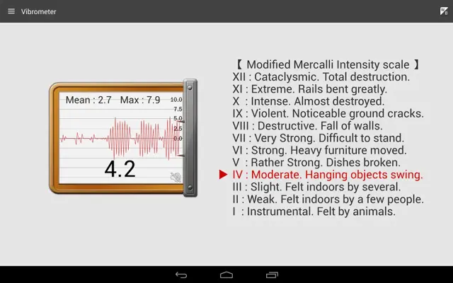 Vibrometer android App screenshot 0