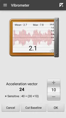 Vibrometer android App screenshot 1