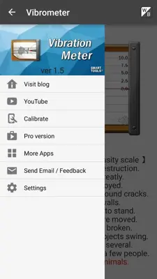 Vibrometer android App screenshot 2